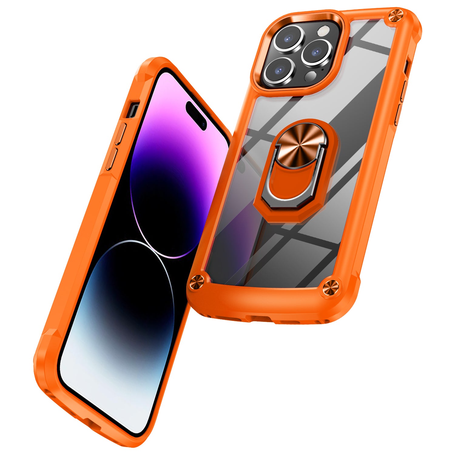 For iPhone 15 Pro Protective Kickstand Case Alloy Lens Frame PC TPU Phone Cover For iPhone 15 Pro Protective Kickstand Case Alloy Lens Frame PC TPU Phone Cover